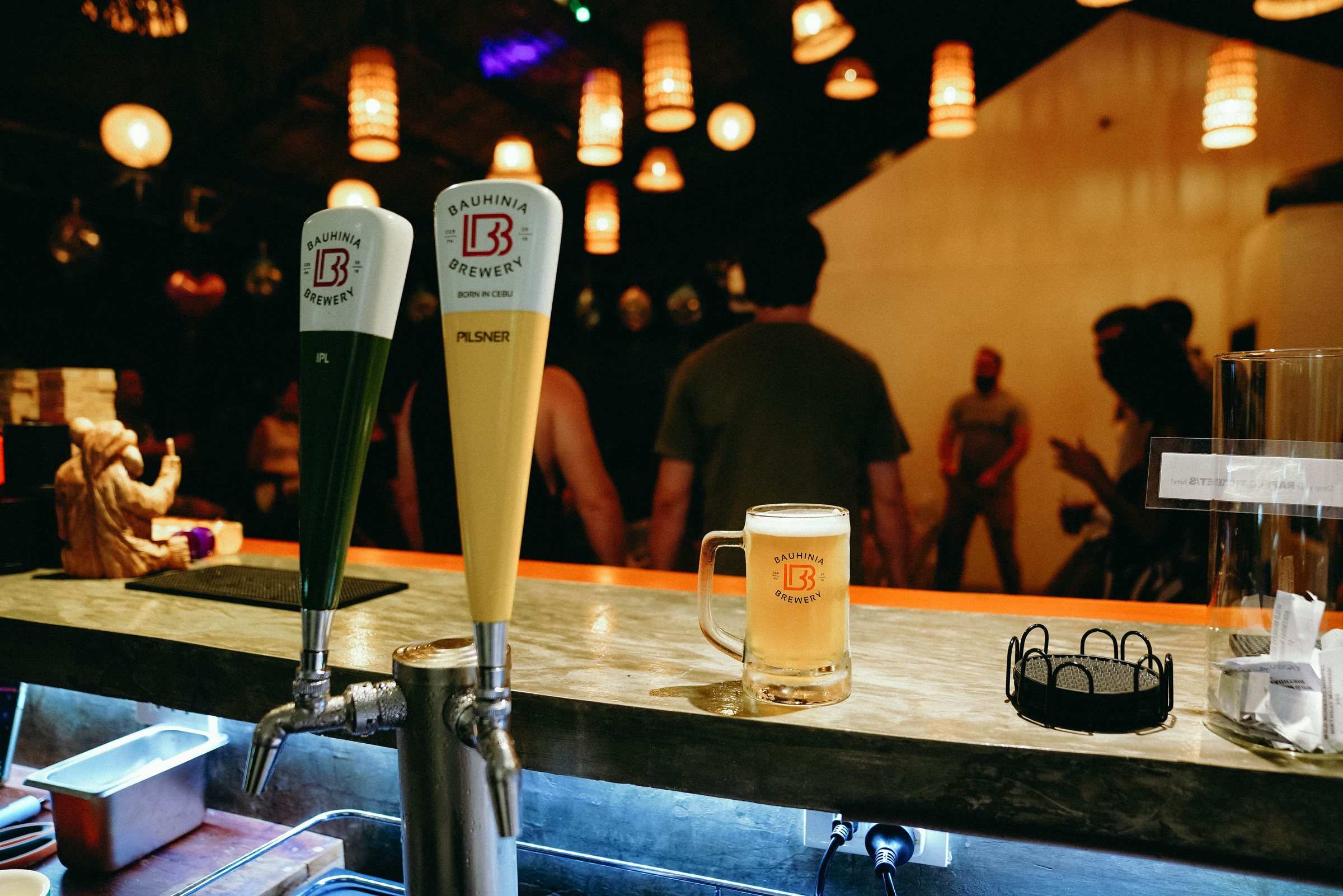 Craftbiertaps aan de bar