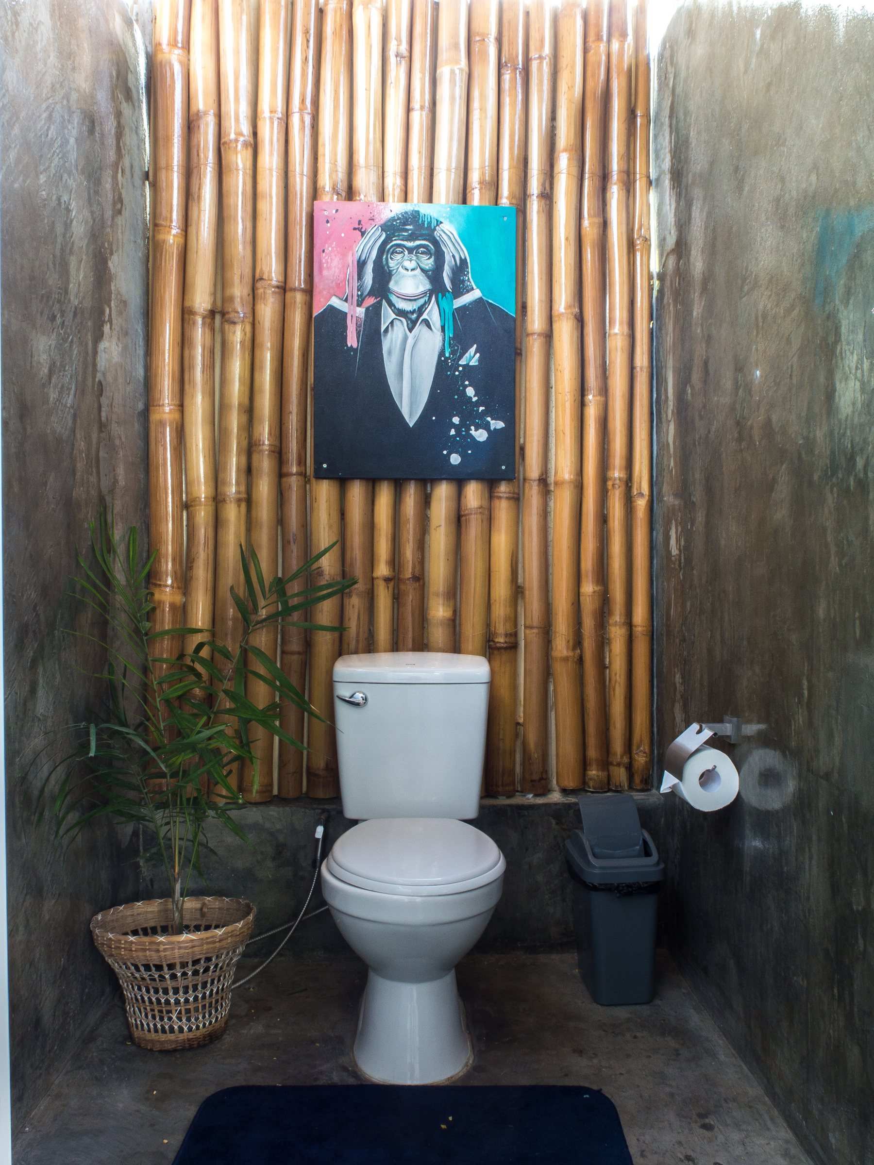 Toilethokje met bamboewand