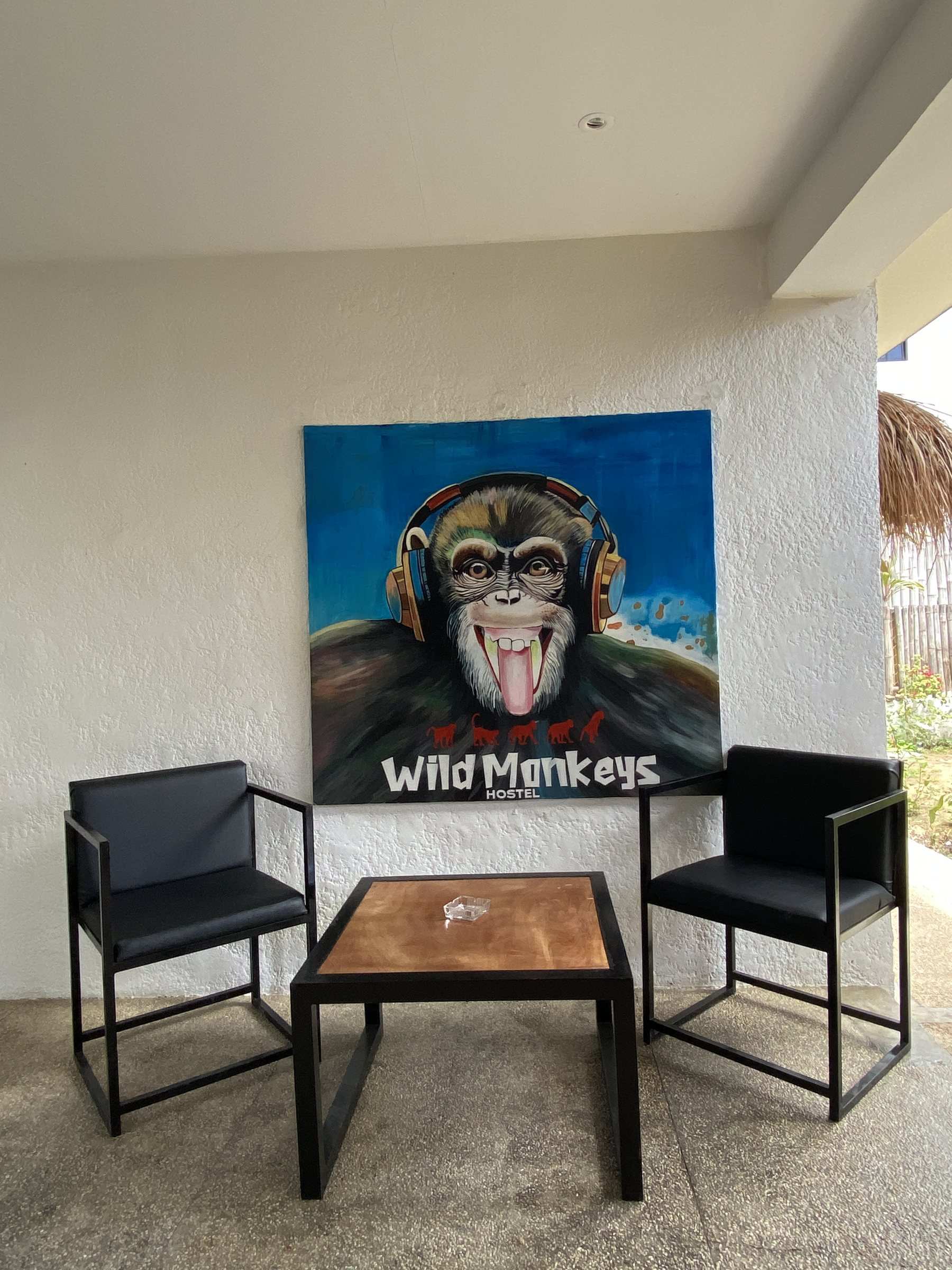 Lounge met het Wild Monkeys-schilderij